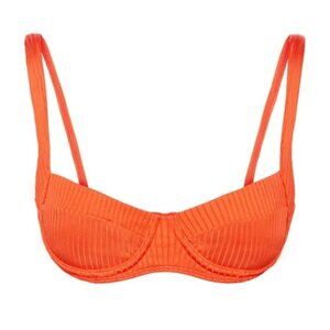 Monday Swimwear Sorrento Top Papaya Ribbed - Size V - NWT